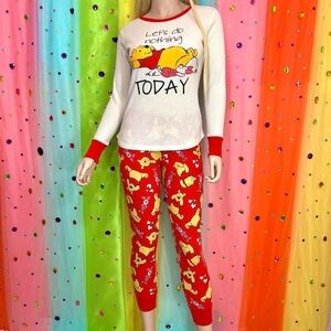 Disney Winnie the Pooh “Let’s Do Nothing Today” Pooh & Piglet Pajama 2-Piece Set